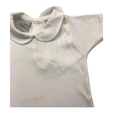 Babidu Body Mezza Manica Tinta Unita Con Colletto Bianco Per Neonato