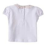 Minibanda T-Shirt Tinta Unita con Colletto E Stampa per Neonata 3B724 BIANCO MINIBANDA 