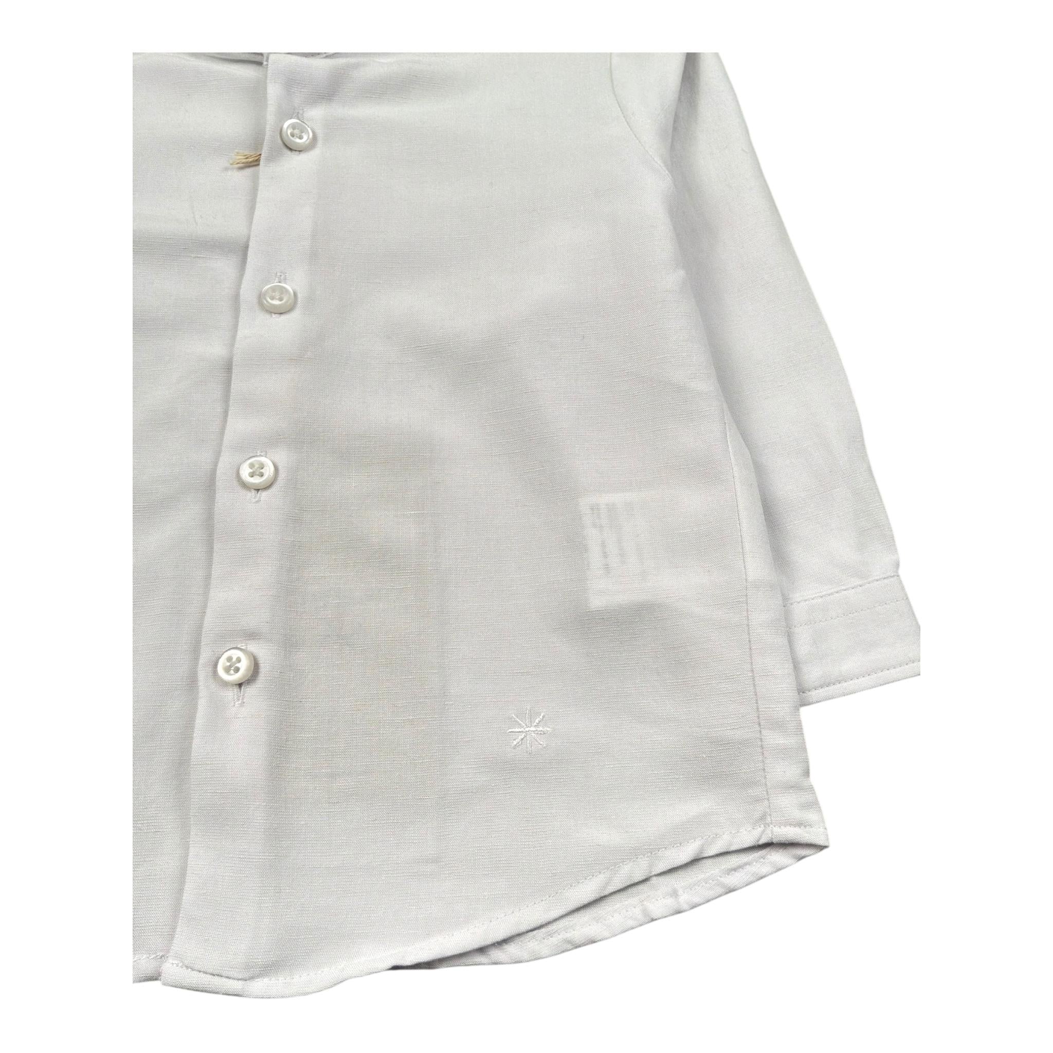 Manuel Ritz Camicia Manica Lunga Tinta Unita Collo Coreano per Neonato MR3096N BIANCO MANUEL RITZ 