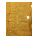 Teddy E Minou Plain Onesie With Buttons And Mustard Collar For Newborns