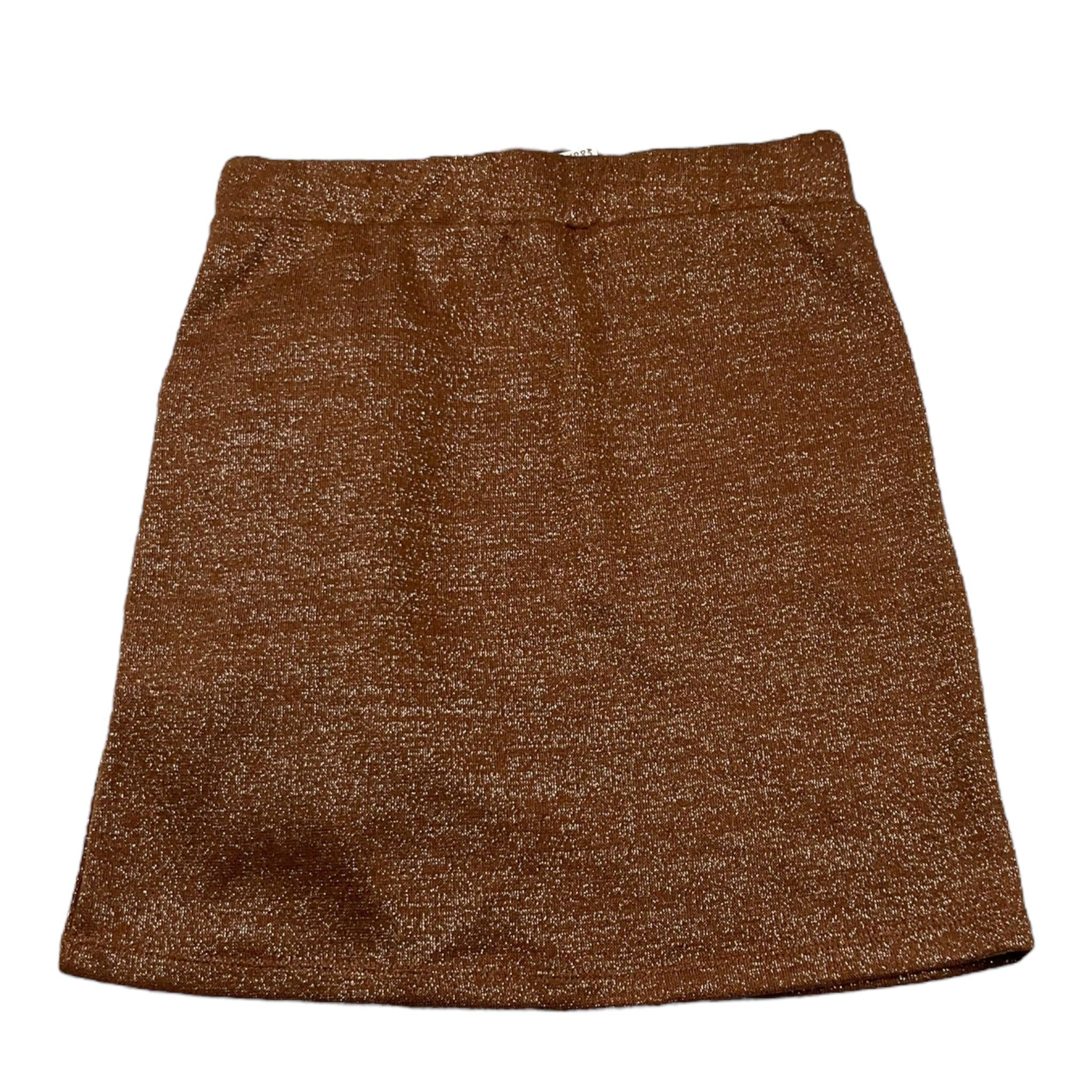 FUN & FUN gonna tinta unita lurex con rose Marrone per Bambina FCJSK00970 MARRONE FUN & FUN 