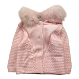 MARLU' cardigan tinta unita con cappuccio Rosa per Neonata IG1140 ROSA MARLU' 