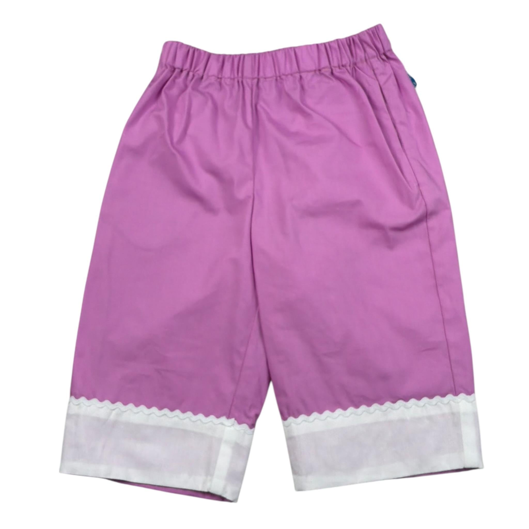 Ilfarobimbi Pantalone Tinta Unita con Elastico In Vita per Neonata IFB50484X MAGENTA ILFAROBIMBI 