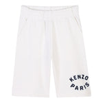 Kenzo Bermuda In Felpa Tinta Unita con Logo per Bambino K60995 PANNA KENZO 