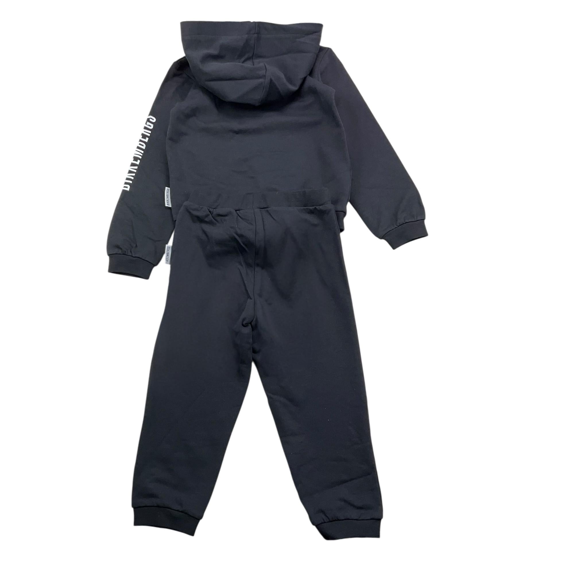 BiKKEMBERGS completo 2pz felpa-pantalone tinta unita Nero per Neonato BK2973 NERO BiKKEMBERGS 