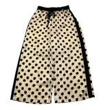 Alice Pi Plain Palazzo Pants with Contrasting Ivory Pattern for Girls