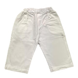 Zero Ampere Solid Color Pants With Elastic Waist White For Newborn