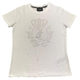 Juicy Couture Girls' Solid Color Crew Neck T-Shirt White