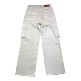 Manila Grace Plain Cargo Pants White For Girls