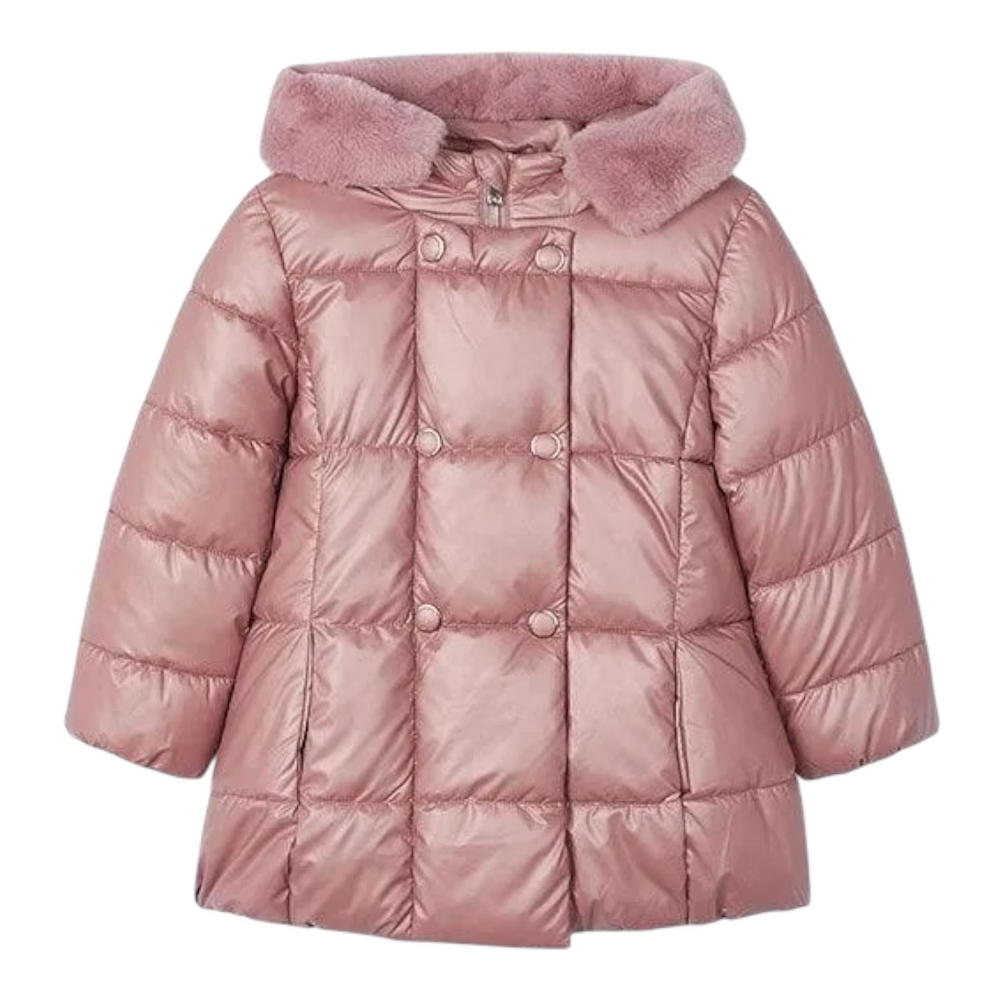 MAYORAL giubbino tinta unita cn cappuccio doppiopetto Rosa per Bambina 4489 ROSA MAYORAL 