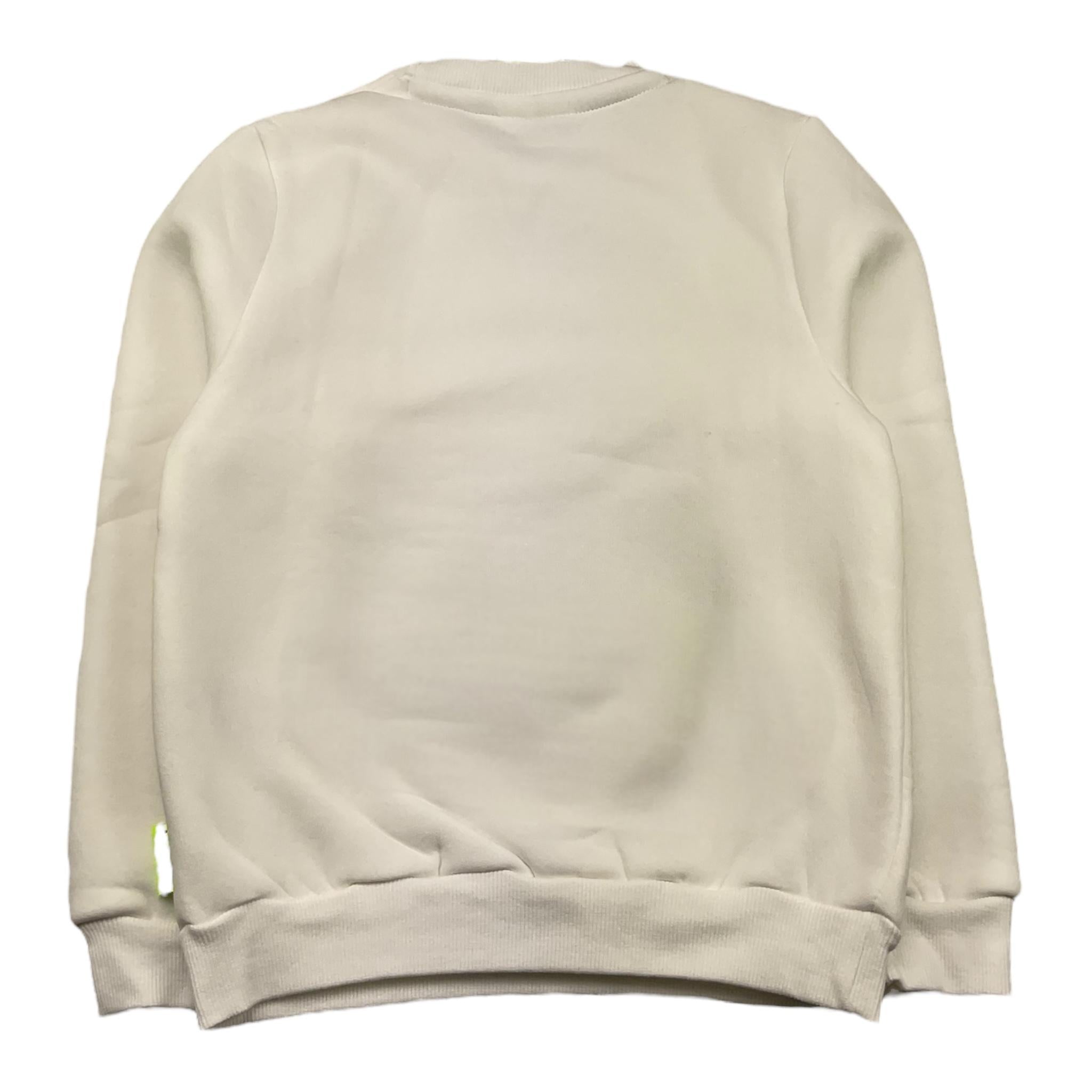 ICON felpa chiusa girocollo tinta unita con logo Panna per Bambino IBSW0085 PANNA ICON 