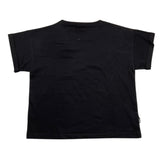 Suns T-Shirt Crew Neck Solid Color With Contrast Prints Black For Girls