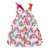 Agatha Ruiz White Fantasy Print Sleeveless Dress For Baby Girl