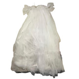 Ermanno Scervino White Plain Tulle Sleeveless Dress For Girls