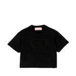Elisabetta Franchi T-Shirt Girocollo Tinta Unita con Stampa per Bambina EFTS233 NERO ELISABETTA FRANCHI 
