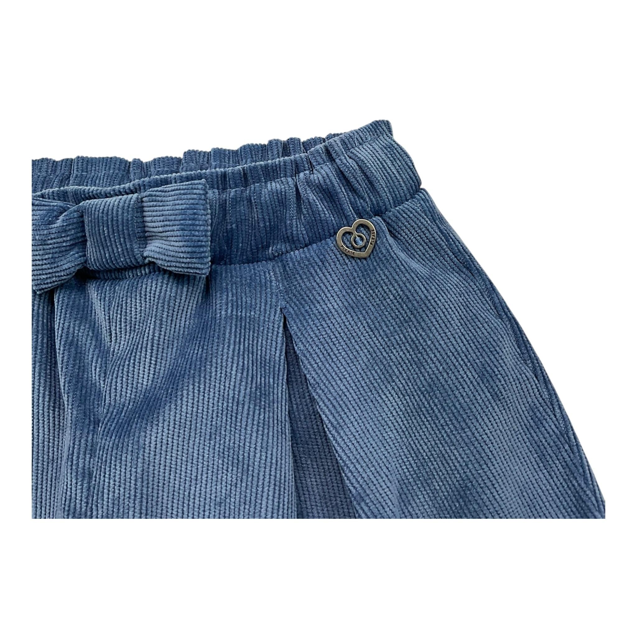 PLEASE short tinta unita in camoscio Azzurro per Neonata RE03062G65 AZZURRO PLEASE 