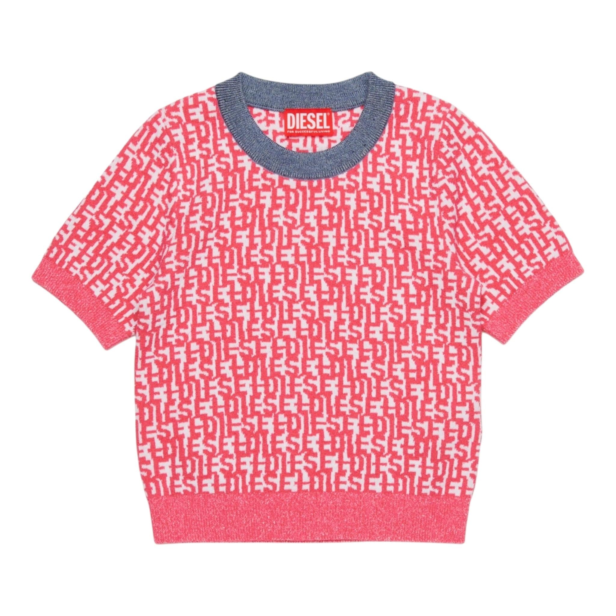 DIESEL t-shirt in maglia logata Fuxia per Bambina J01835 FUXIA DIESEL 