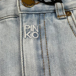Pinko Gonna In Denim Tinta Unita con Girovita Regolabile per Bambina KFG0001 AZZURRO PINKO 