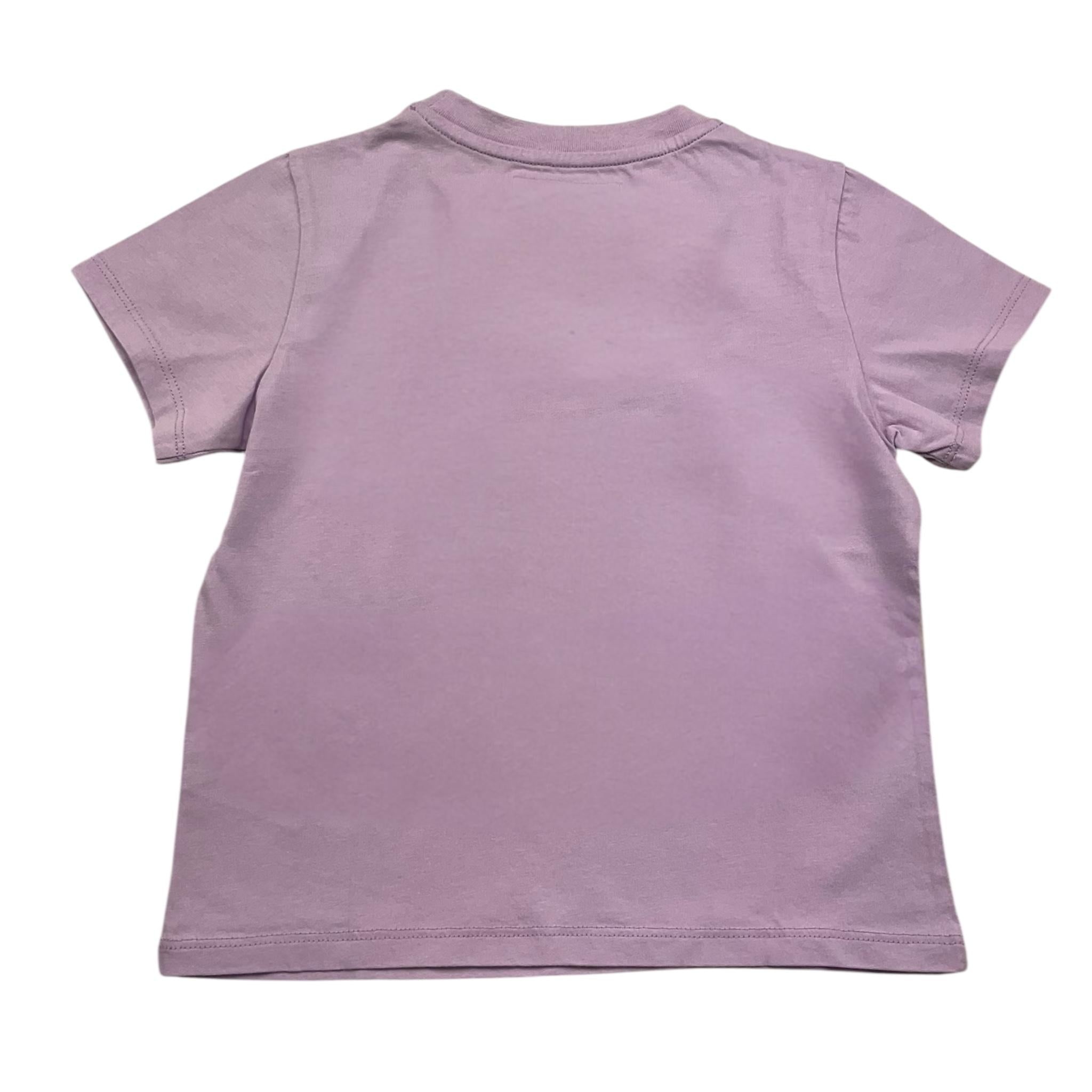 Saint Barth T-Shirt Girocollo Tinta Unita con Logo per Bambina ELLY LILLA SAINT BARTH 