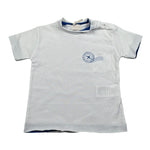 Nanan T-Shirt Girocollo Tinta Unita con Stampa per Neonato E2416512B BIANCO NANAN 