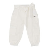 Liu Jo Solid Color Trousers With Elastic Waist White For Girls