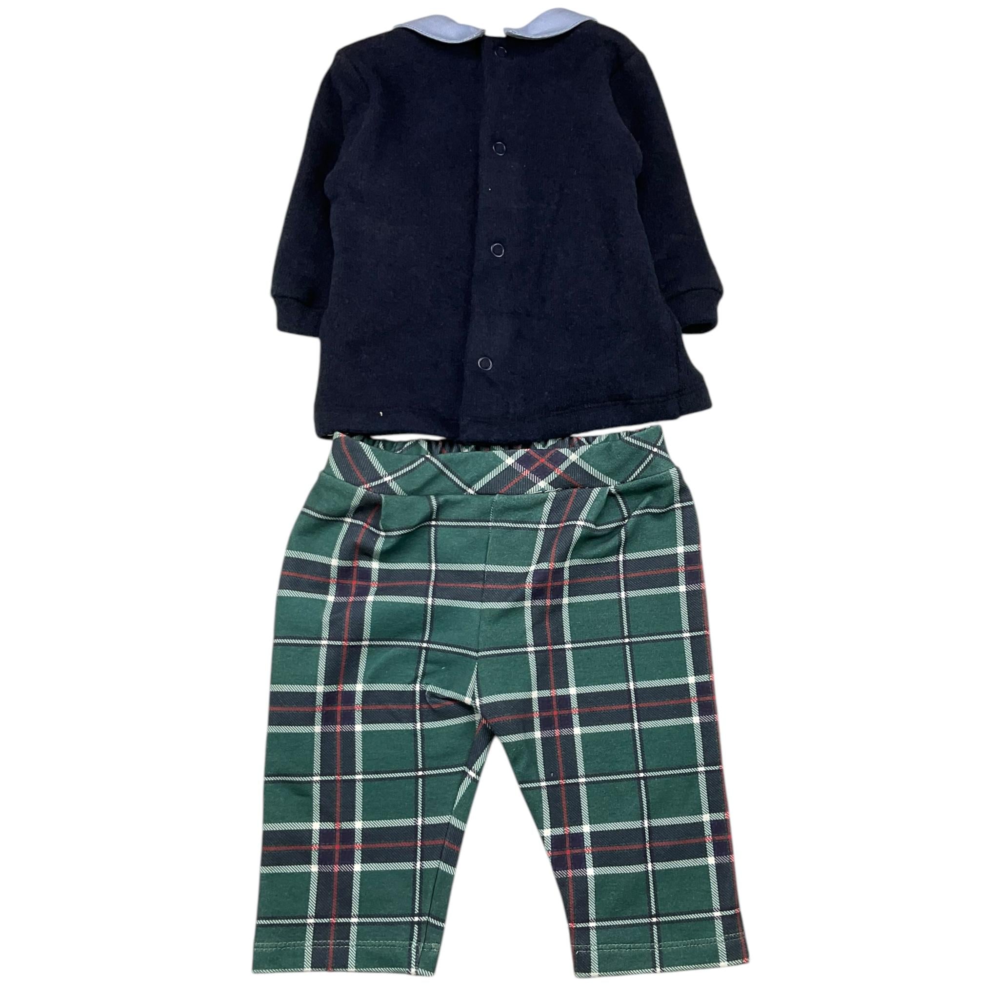 LE BEBE' completo 2 pezzi felpa-pantalone Verde/blu per Neonato LBB540 VERDE/BLU LE BEBE' 