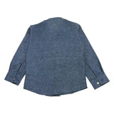 Manuel Ritz Solid Color Shirt With Korean Collar Blue For Boys