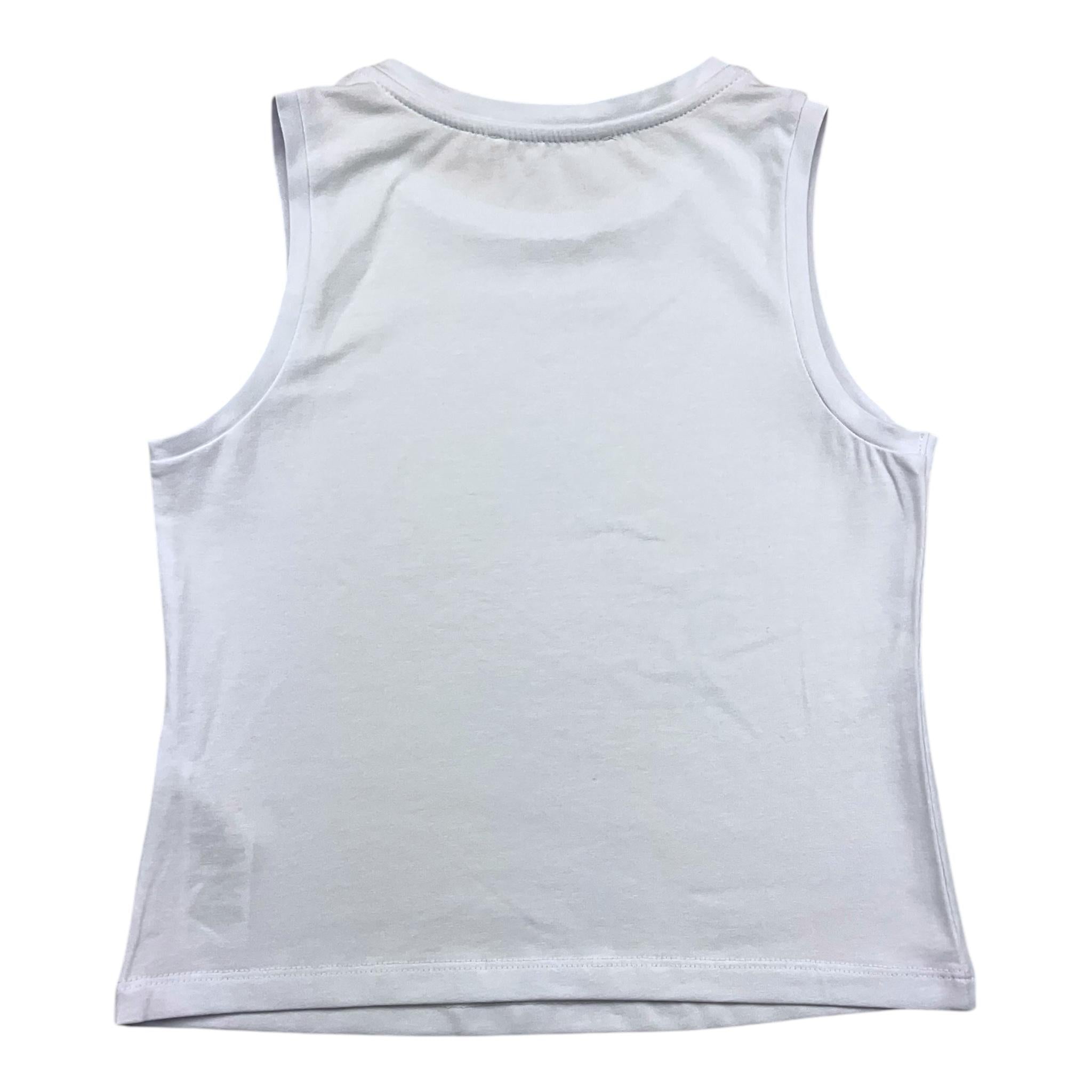 PATRIZIA PEPE canotta girocollo tinta unita con brillantini Bianco per Bambina 7M0813 BIANCO PATRIZIA PEPE 