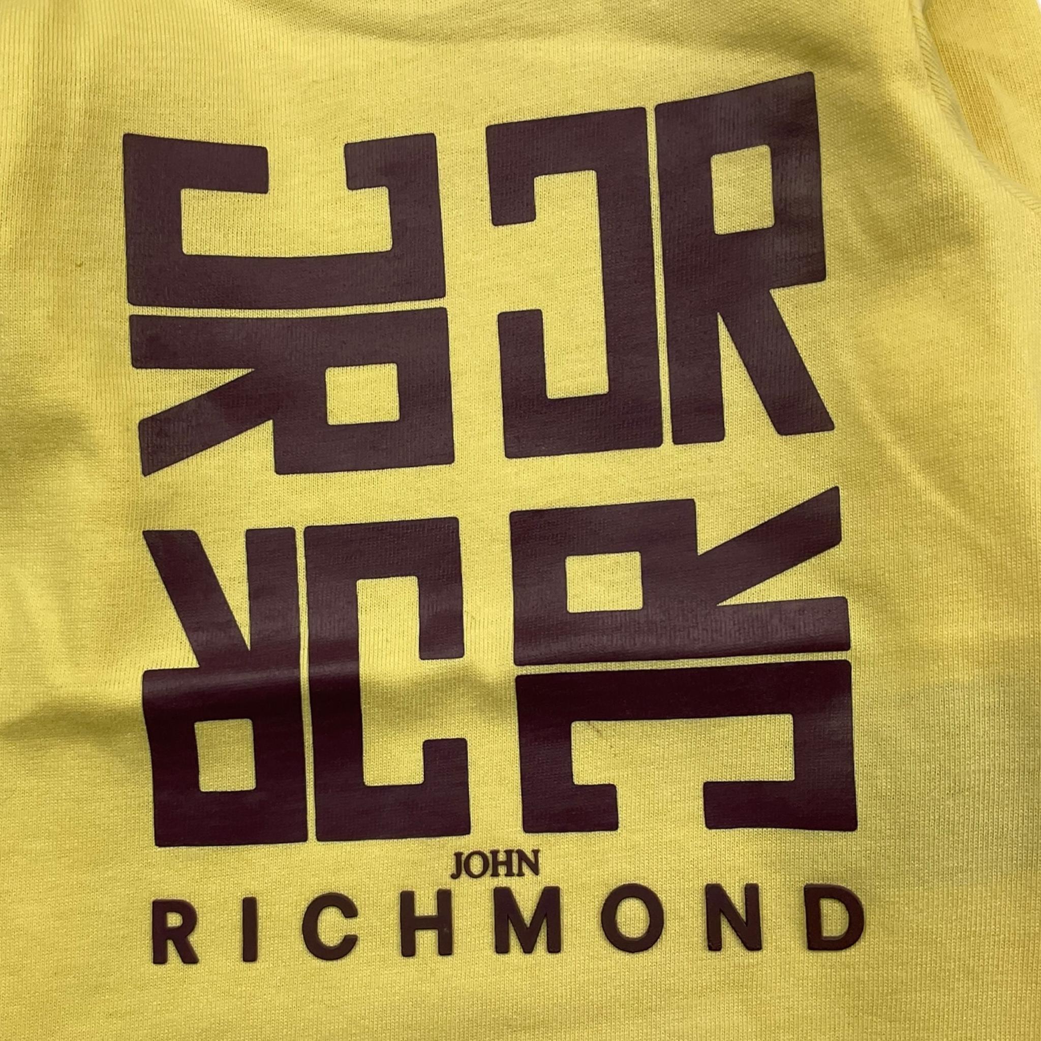JOHN RICHMOND shirt girocollo tinta unita con stampa in contrasto Giallo per Neonata RIA25088TS GIALLO JOHN RICHMOND 