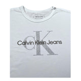 Calvin Klein T-Shirt Girocollo Tinta Unita con Logo per Bambina IG0IG02801X BIANCO CALVIN KLEIN 