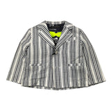 Daniele Alessandrini Plain Jacket With White Striped Pattern For Boys