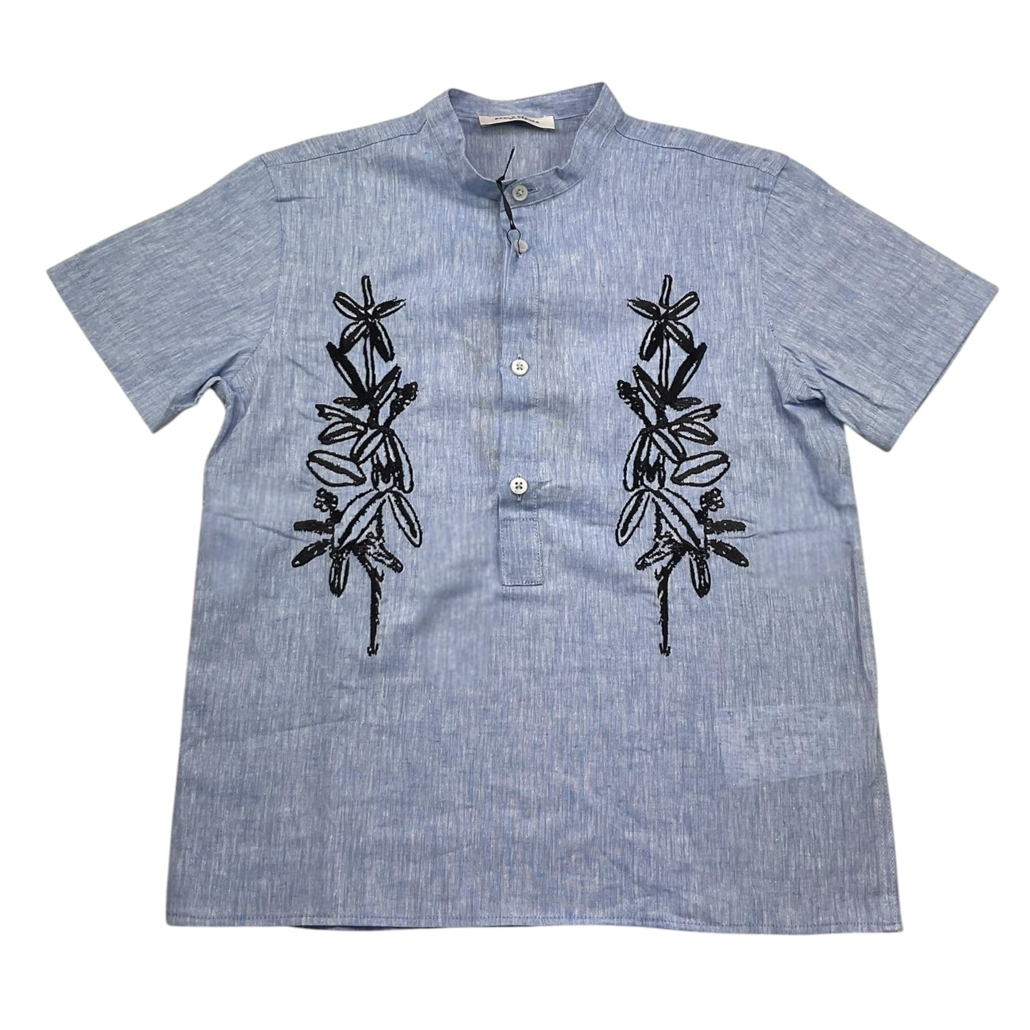 Paolo Pecora Camicia Mezza Manica Tinta Unita per Bambino PP4044 AZZURRO PAOLO PECORA 