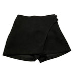 NAIDA short tinta unita in camoscio Nero per Bambina NASH167 NERO NAIDA 