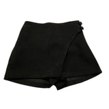 NAIDA short tinta unita in camoscio Nero per Bambina NASH167 NERO NAIDA 