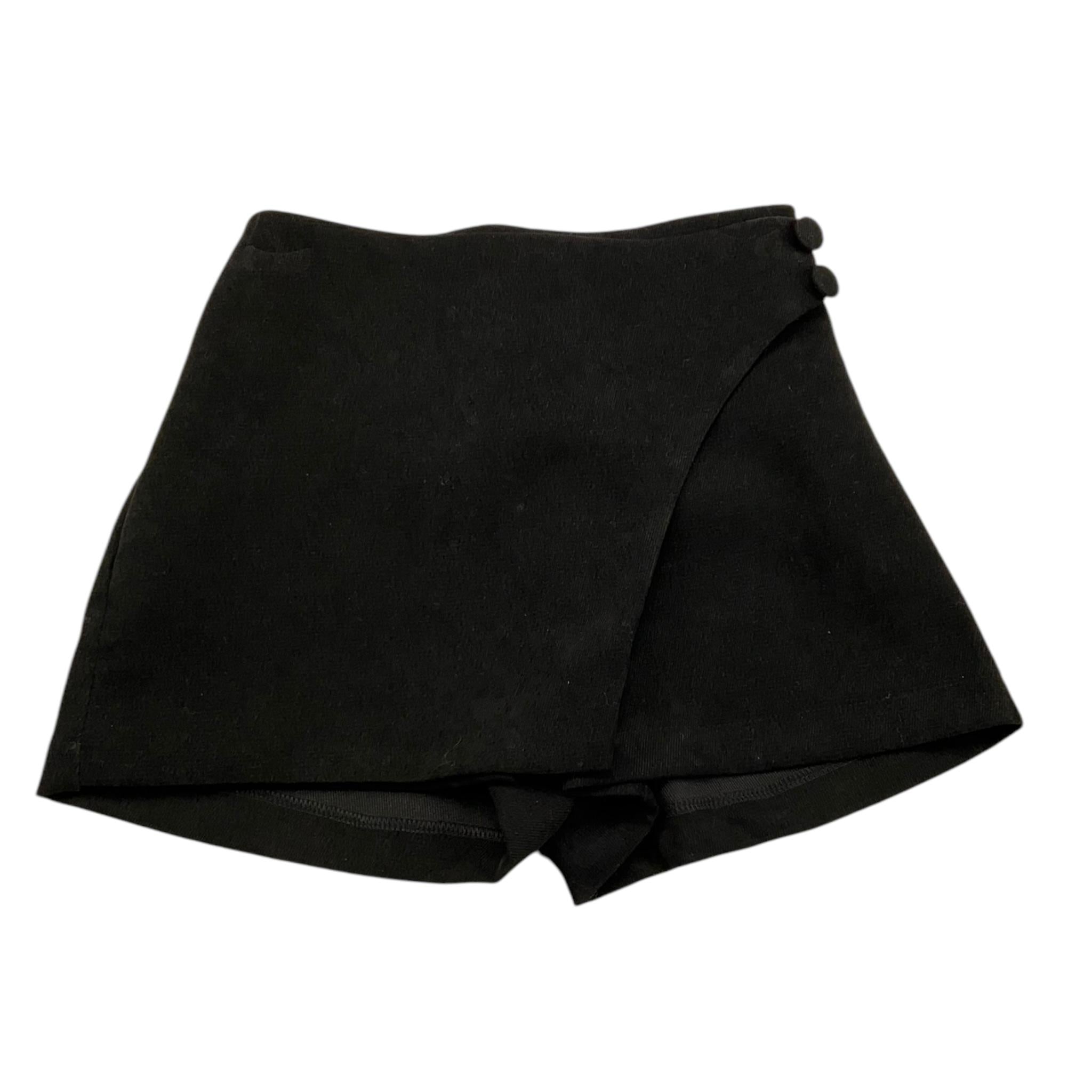 NAIDA short tinta unita in camoscio Nero per Bambina NASH167 NERO NAIDA 