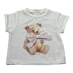 M+E' T-Shirt Girocollo tinta unita con Stampa Panna per Bambina UE1857J PANNA M+E' 