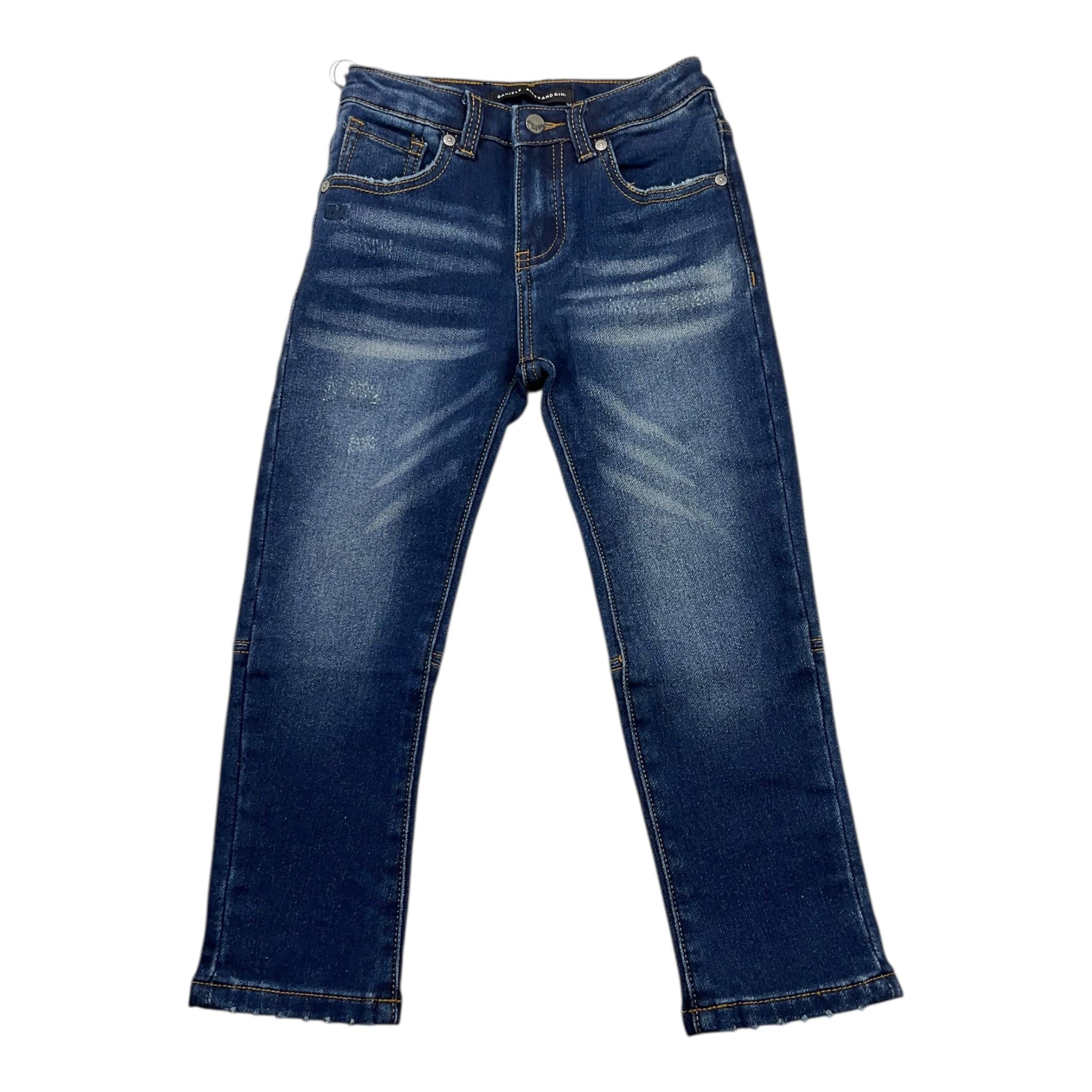 DANIELE ALESSANDRINI jeans tinta unita con girovita regolabile Blu per Bambino 1291D0803 BLU DANIELE ALESSANDRINI 