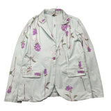 Dixie Solid Color Jacket With Aqua Floral Print For Girls