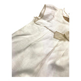 La Stupenderia Solid Color Sleeveless Dress With Contrasting Trim White For Newborn