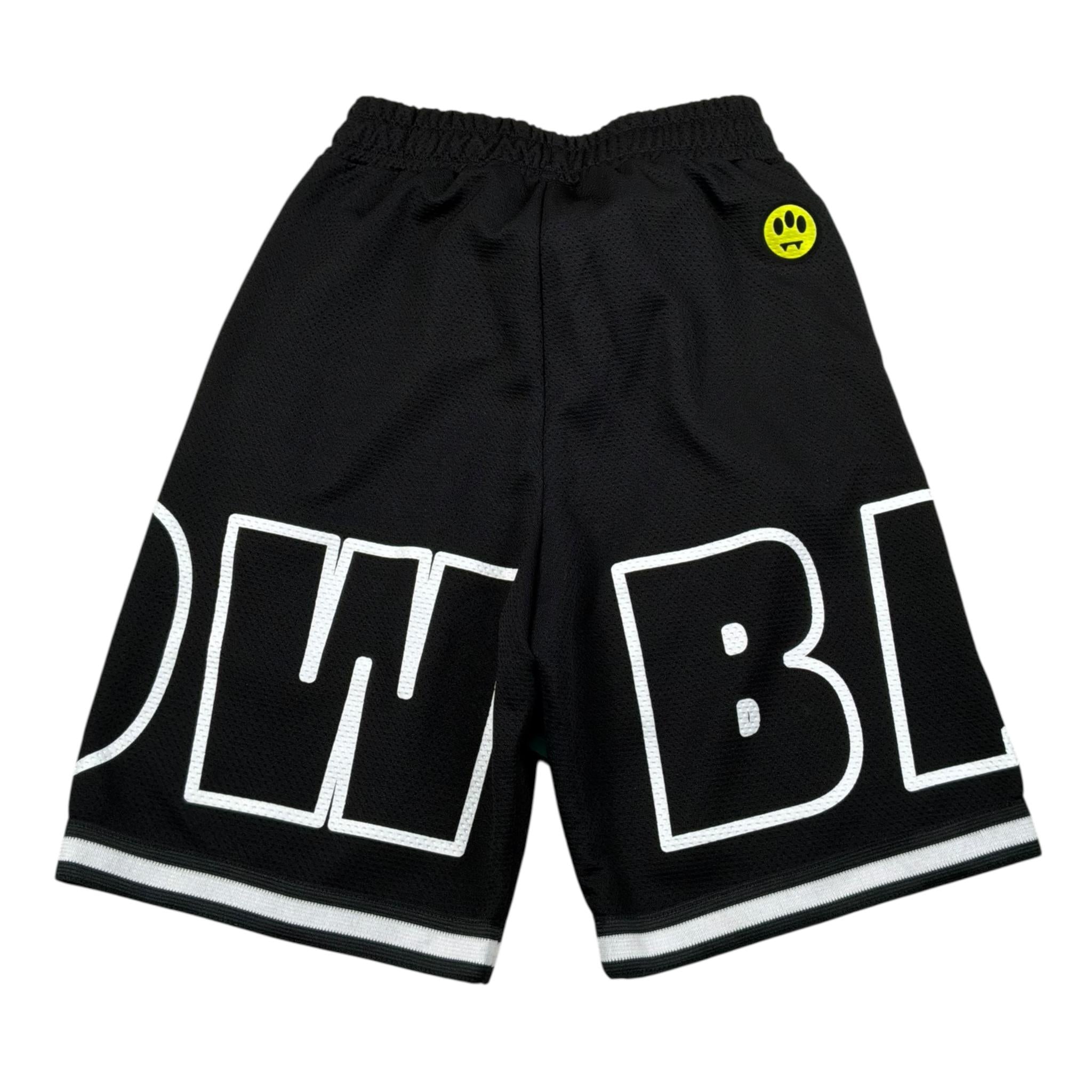 Barrow Kids Bermuda tinta unita con Logo Nero per Bambino S5BKJUBE067 NERO BARROW KIDS 