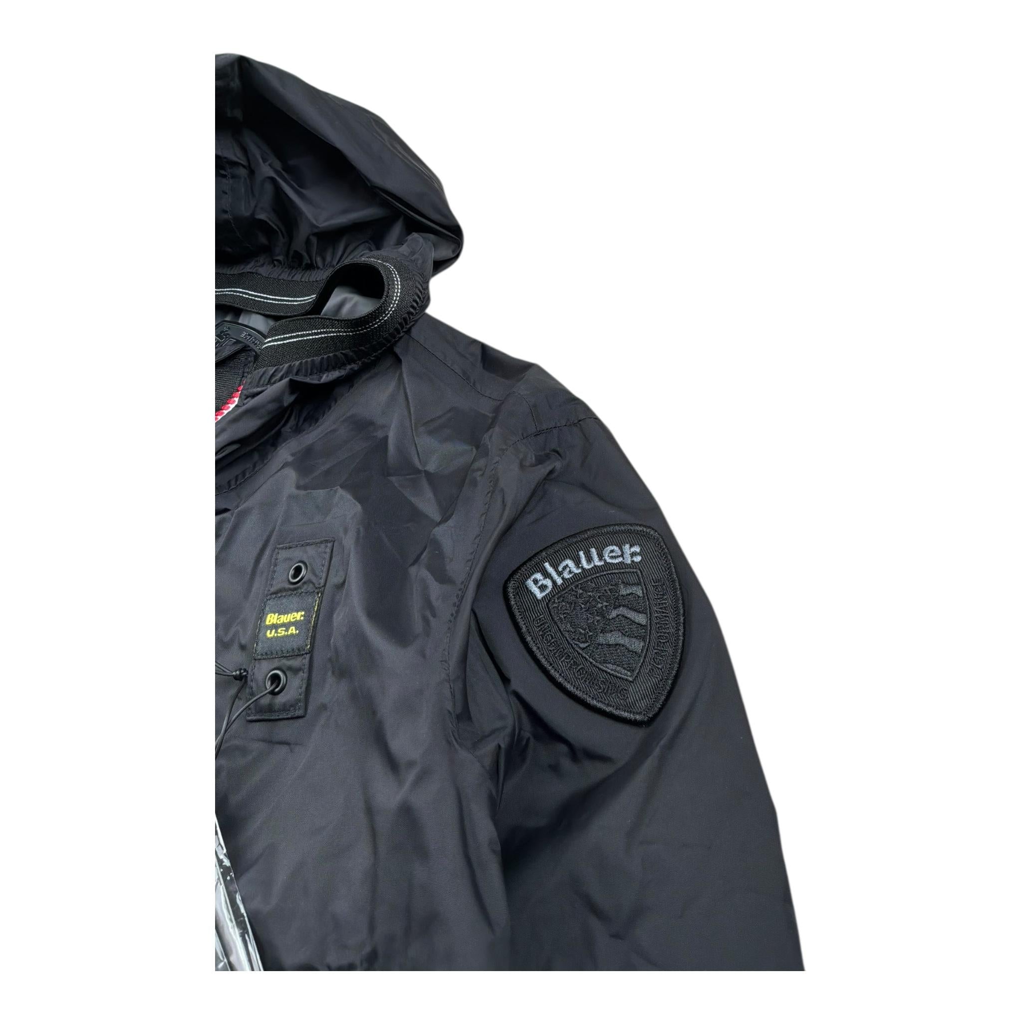 Blauer Giubbino Tinta Unita con Cappuccio per Bambino 25SBLKC11440 NERO BLAUER 