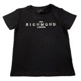 JOHN RICHMOND t-shirt girocollo tinta unita con stampa Nero per Neonata RGA24055TSN NERO JOHN RICHMOND 