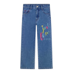 BillIEBLUSH jeans tinta unita con stampa e girovita regolabile Blu per Bambina U20451X BLU BillIEBLUSH 