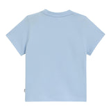 Boss T-Shirt Girocollo Tinta Unita con Logo per Neonato J52108 AZZURRO BOSS 