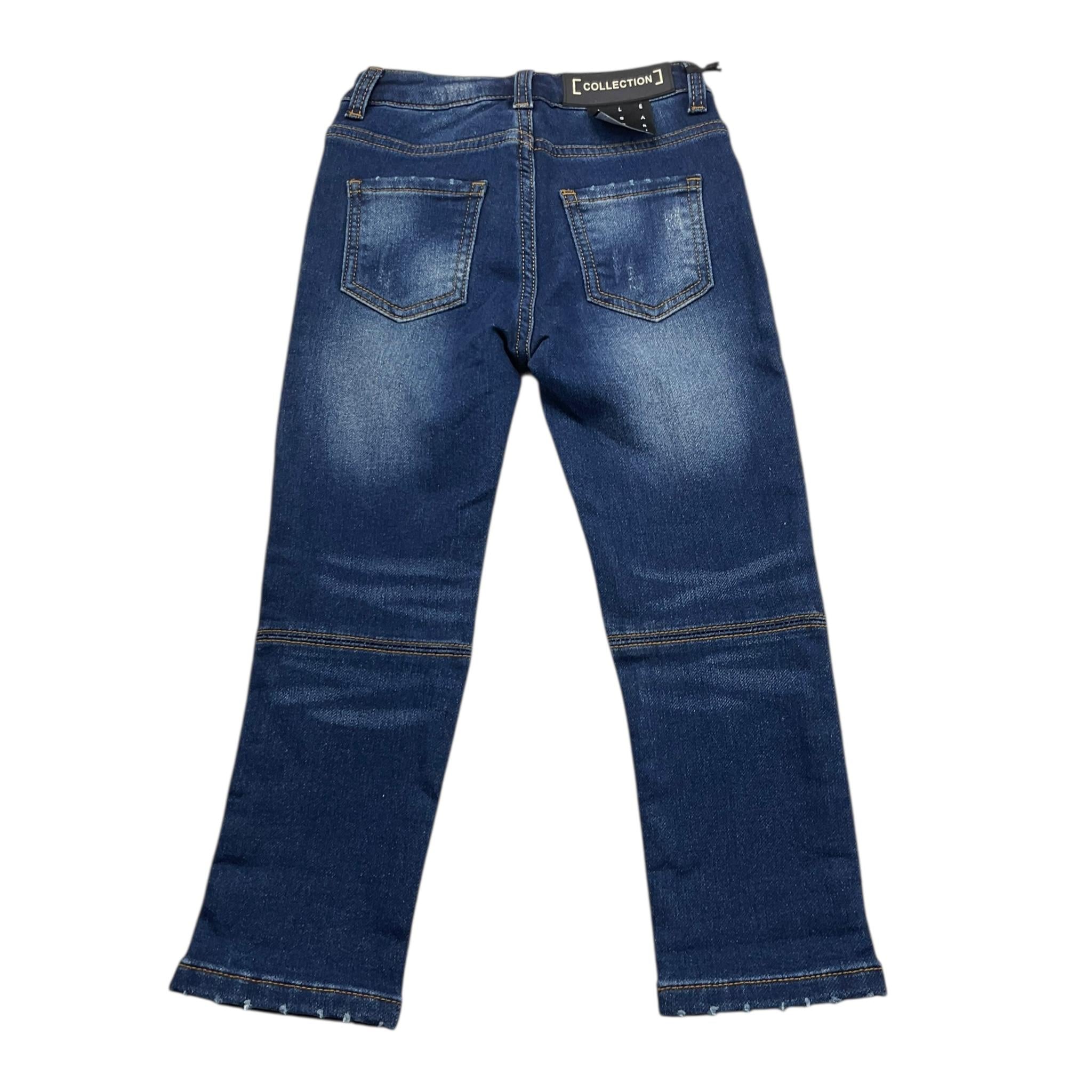 DANIELE ALESSANDRINI jeans tinta unita con girovita regolabile Blu per Bambino 1291D0803 BLU DANIELE ALESSANDRINI 
