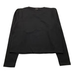 LIU JO shirt tinta unita girocollo con brillantini Nero per Bambina GF4185 NERO LIU JO 