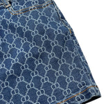 Twinset Gonna Tinta Unita con Stampa In Denim per Bambina 251GJ2111 BLU TWINSET 