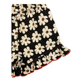 Aventiquattrore Short Solid Color with Black Daisy Pattern for Baby Girl