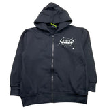 DIADORA felpa con zip e cappuccio tinta unita con logo Nero per Bambina F4DIBGZH098 NERO DIADORA 