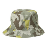 Aspesi Solid Color Hat With Military Pattern Fisherman Model Green For Children